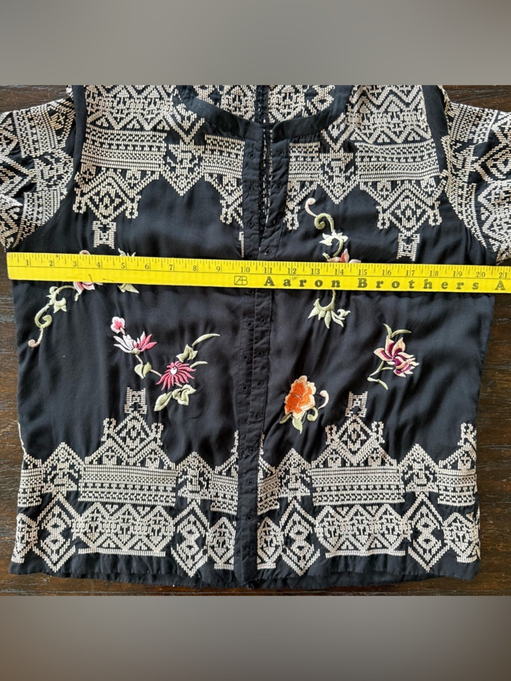 Odd Molly Anthropologie Short Sleeve Embroidered Kimono Shrug Coverup Size 3(Lg) - Picture 9 of 14